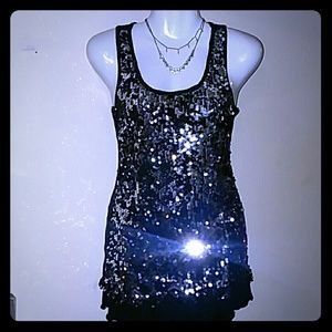 Lipstick brand Sequin Embellished Racerback